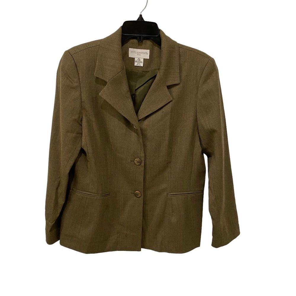 Petite Sophisticate Vintage Wool Blend 3 Button Blazer Suit Jacket Size 12